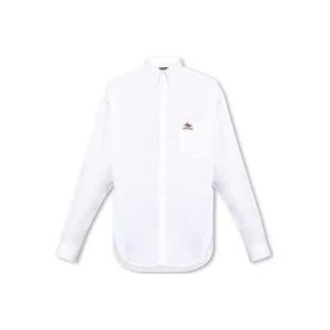 Balenciaga Shirt met logo , White , Heren , Maat: M