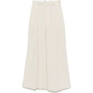 Maison Margiela, Dames, Broeken, Beige, Maat: S