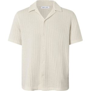 Samsøe Samsøe, Heren, Overhemden, Beige, Maat: S Katoen,