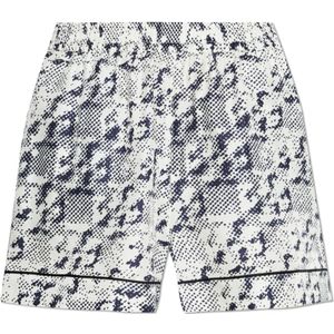 Tory Burch, Dames, Korte broeken, Wit, Maat: XS Zijde,