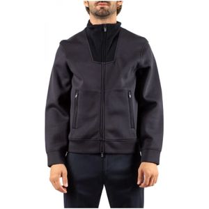 Emporio Armani, Heren, Sweatshirts & Hoodies, Blauw, Maat: L
