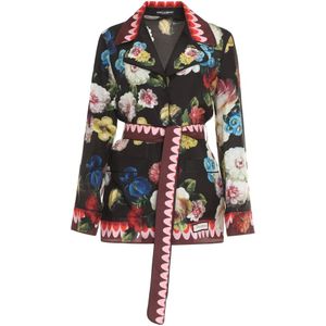 Dolce & Gabbana, Dames, Blouses & Shirts, Veelkleurig, Maat: XS Zijde,