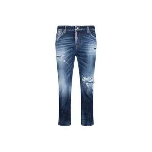 Dsquared2 Trendy Cropped Jeans , Blue , Dames , Maat: M