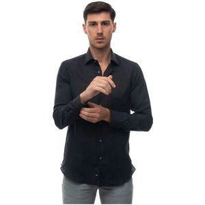 Càrrel, Heren, Overhemden, Zwart, Maat: XS Linnen,
