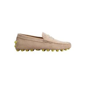 Tod's Bruine platte schoenen met Gommino Bubble zool , Brown , Dames , Maat: 35 EU