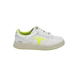 Premiata Quinn Wit Leren Sneaker , White , Heren , Maat: 42 EU