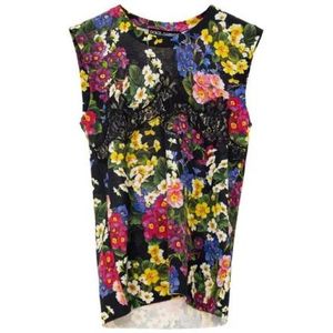 Dolce & Gabbana, Dames, Tops, Veelkleurig, Maat: 2XS Katoen,