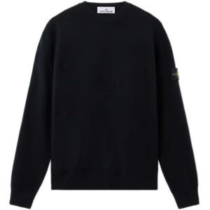 Stone Island, Heren, Truien, Zwart, Maat: L Wol,