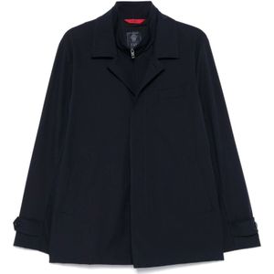 Fay - Blauwe Jas - Tussenjas - Stretch Nylon - Waterafstotend