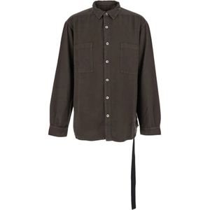 Rick Owens, Heren, Overhemden, Bruin, Maat: M Katoen,