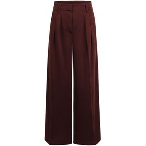 Max Mara, Dames, Broeken, Rood, Maat: L Wol,