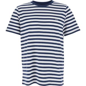 A.p.c., Heren, Tops, Blauw, Maat: L Katoen,