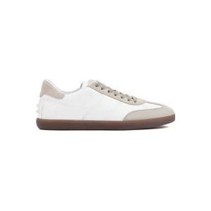 Tod's Witte Leren Sneakers Ss24 , White , Heren , Maat: 42 1/2 EU