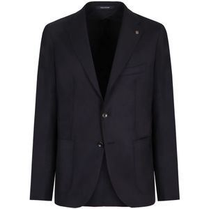 Tagliatore, Heren, Jassen, Blauw, Maat: 2XL Wol,