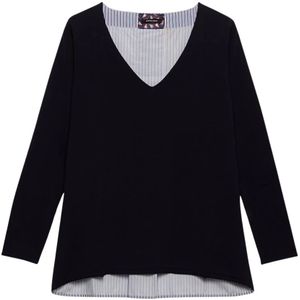 Elena Mirò, Dames, Tops, Zwart, Maat: S