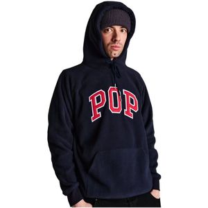 Pop Trading Company, Heren, Sweatshirts & Hoodies, Blauw, Maat: L Fleece,