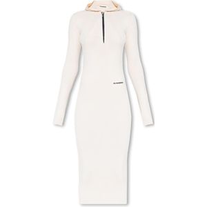 Jil Sander, Dames, Jurken, Beige, Maat: S Wol,