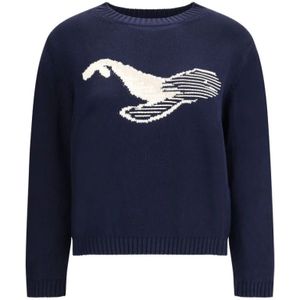 Max Mara, Dames, Truien, Blauw, Maat: XS Katoen,