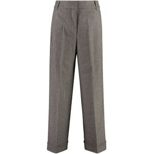 Max Mara, Dames, Broeken, Beige, Maat: XL Kasjmier,