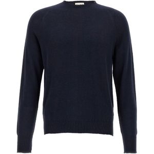 Ma'ry'ya, Heren, Truien, Blauw, Maat: S Katoen,