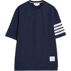 Thom Browne, Heren, Tops, Blauw, Maat: 2XL Katoen,