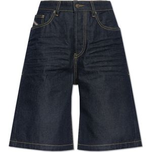 Diesel, Dames, Korte broeken, Blauw, Maat: W24 Denim,