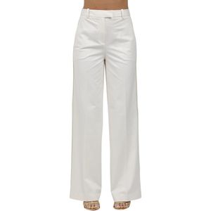 Circolo 1901, Dames, Broeken, Wit, Maat: M Katoen,