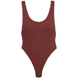 Reina Olga, Dames, Badkleding, Bruin, Maat: M Polyamide,