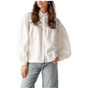 Minus, Dames, Blouses & Shirts, Wit, Maat: M