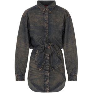 Diesel, Dames, Jurken, Blauw, Maat: XS