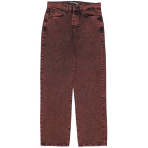 Iuter, Heren, Jeans, Rood, Maat: W28 Denim,