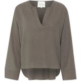 My Essential Wardrobe, Dames, Blouses & Shirts, Bruin, Maat: S