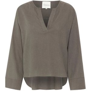 My Essential Wardrobe, Dames, Blouses & Shirts, Bruin, Maat: S