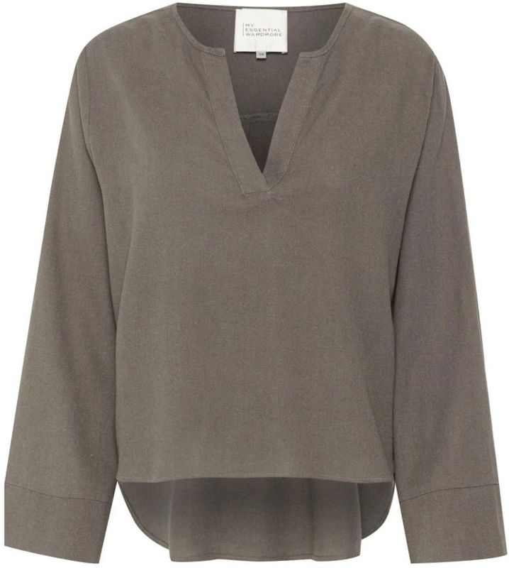 My Essential Wardrobe, Dames, Blouses & Shirts, Bruin, Maat: S