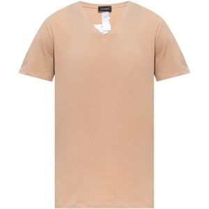 Hanro - Onderhemd - Zalm Roze - V-hals - Kwartmouw