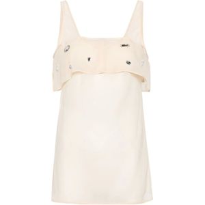 3.1 Phillip Lim, Dames, Tops, Beige, Maat: S Chiffon,