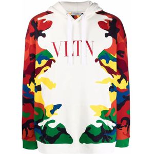 Valentino, Heren, Sweatshirts & Hoodies, Veelkleurig, Maat: 3XL Katoen,