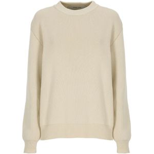 Golden Goose, Dames, Truien, Beige, Maat: M Katoen,