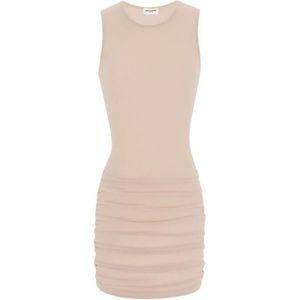 Saint Laurent, Dames, Jurken, Beige, Maat: M