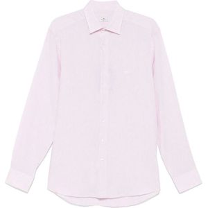Etro, Heren, Overhemden, Roze, Maat: L Katoen,