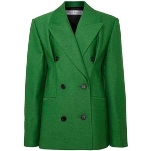 JW Anderson, Dames, Jassen, Groen, Maat: XS Leer,