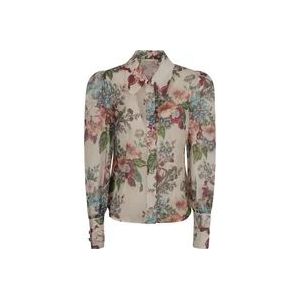 Zimmermann Bloemenprint Ivory Barkcloth Shirt , Multicolor , Dames , Maat: M