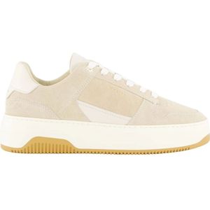 Nubikk Basket Court Sneakers voor dames , Beige , Dames , Maat: 38 EU