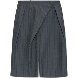 Moschino, Dames, Korte broeken, Grijs, Maat: XS Wol,