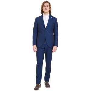 Luigi Bianchi Mantova, Heren, Pakken, Blauw, Maat: M