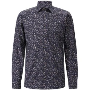 Eton, Heren, Overhemden, Blauw, Maat: S Katoen,