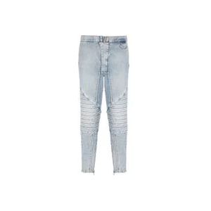 Balmain Geribbelde katoenen slim-fit jeans , Blue , Heren , Maat: W30