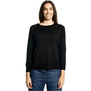 Aspesi, Dames, Sweatshirts & Hoodies, Zwart, Maat: S