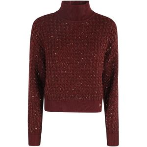 Elisabetta Franchi, Dames, Truien, Rood, Maat: XS