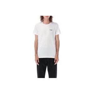 Balmain Heren Mini Logo T-Shirt , White , Heren , Maat: M